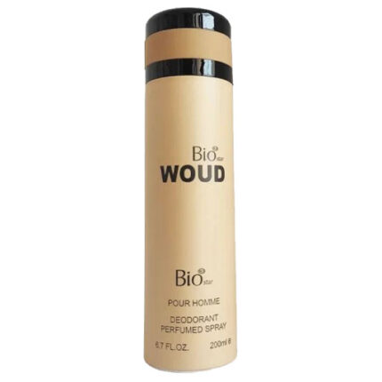 اسپری مردانه بیو استار مدل Dsquared² Wood با رایحه‌ای خنک و تلخ و ترکیبی از نت‌های چوبی و برگ بنفشه. عطری با الهام از طبیعت، مناسب برای فصول معتدل.