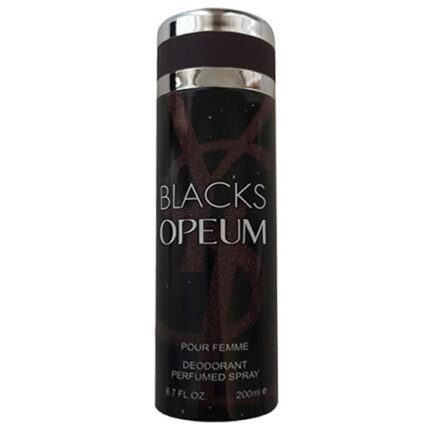 اسپری بدن زنانه بیو استار مدل BLACK OPIUM با ترکیب رایحه گل‌های سفید، وانیل شیرین و نت قهوه‌ای گرم، اغواکننده و خاص برای فصول سرد